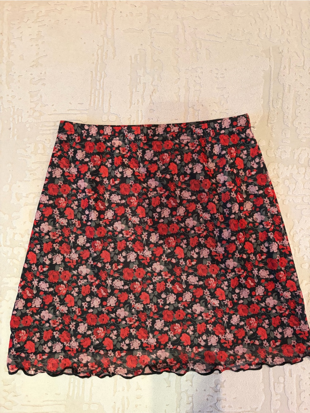 Floral Tube Skirt - Red Rose Print
